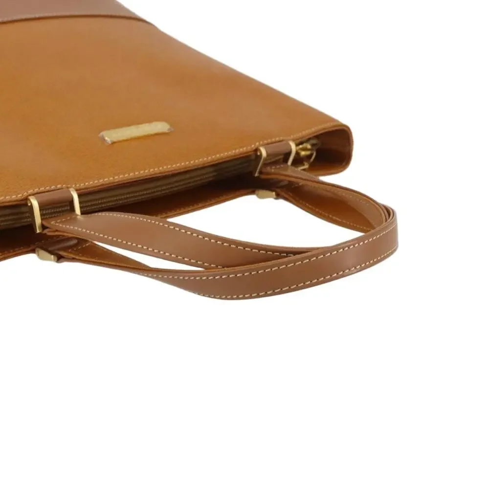 Burberry Leather Tote Bag Brown